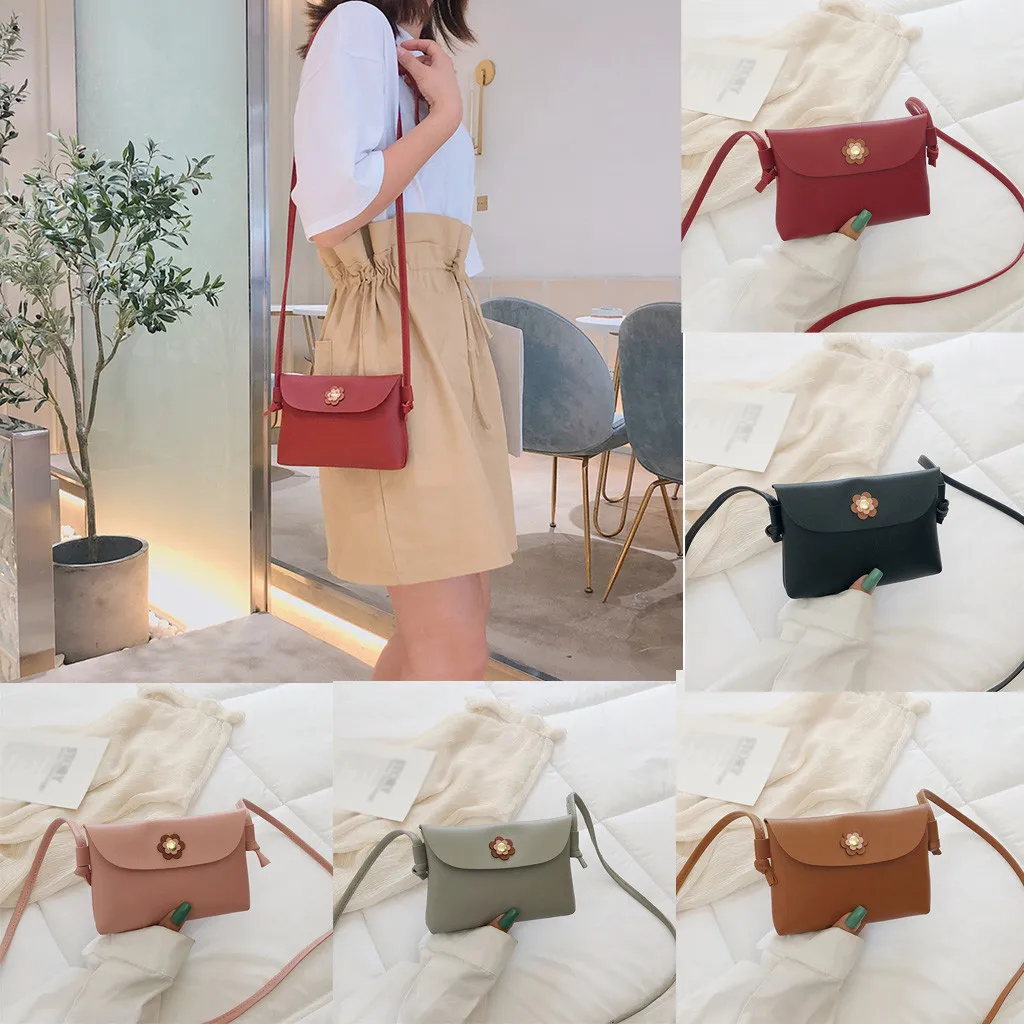 

Xiniu Fashion Women’s Solid Colorr Buckle Flower Shoulder Bag Messenger Bag Designer Bags Borsa a tracolla da donna#30