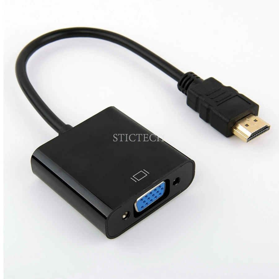 Dhl или fedex 100 шт./лот HDMI в VGA кабель адаптер преобразователь штекер Famale | Электроника