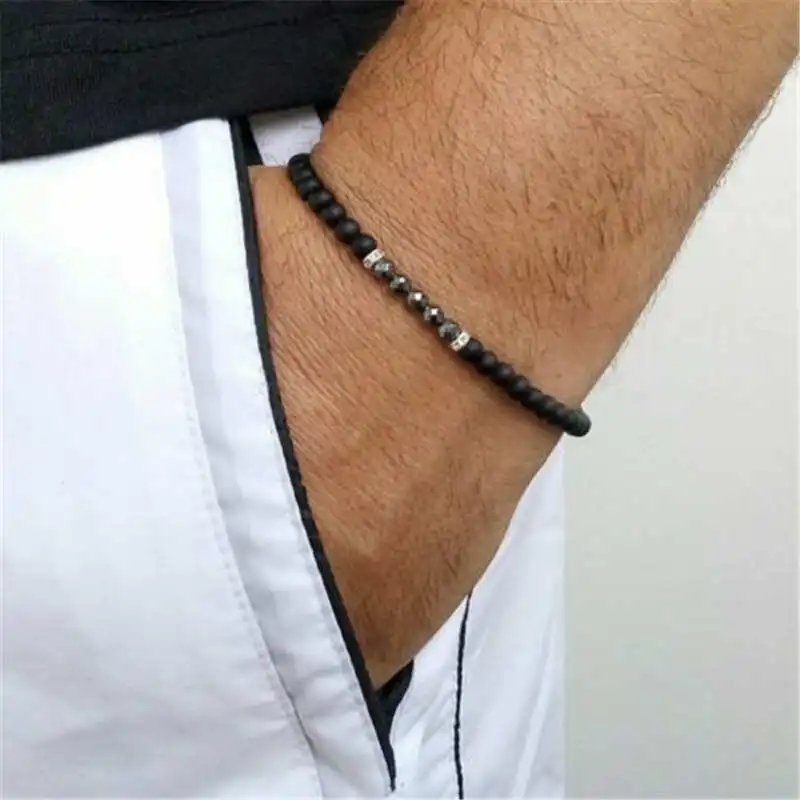 Auspicious Talisman Simple Lucky Charm Handmade Bracelets For Men Stone Beads Bracelet Style Jewelry | Украшения и аксессуары