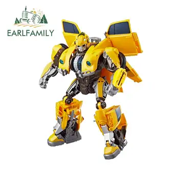 

EARLFAMILY 13cm x 9.7cm for Transformers Bumblebee Funny JDM Car Stickers DIY Anime Vinyl Car Wrap Waterproof Decal Decoration