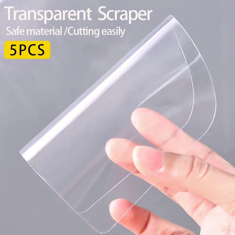 

Cakesmile Transparent Cake Scraper Dough Cutter Fondant Pastry Decoration Tool Practical Plastic Soft Mousse Cake Cream Scraper