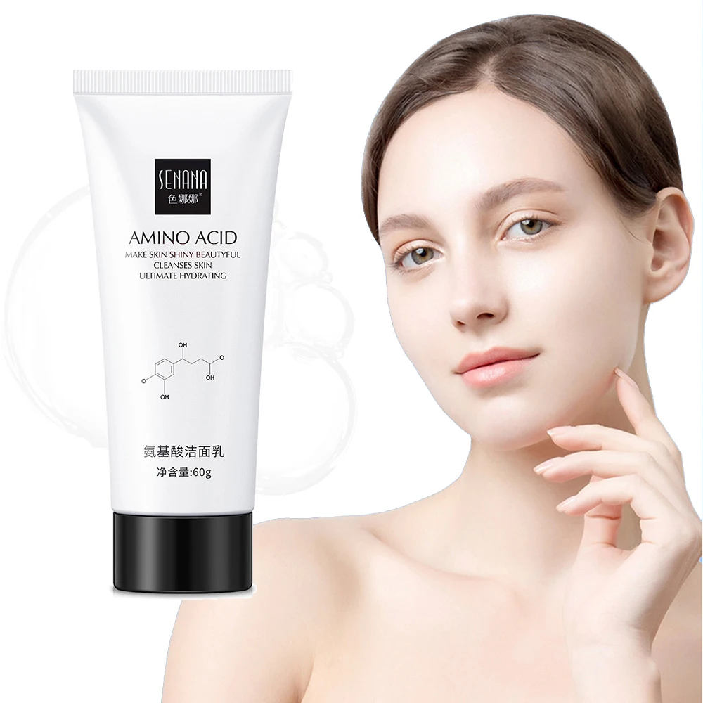 Amino Acid Facial Cleanser Moisturizing Deep Cleansing Shrink Pores Acne Exfoliating Blackhead