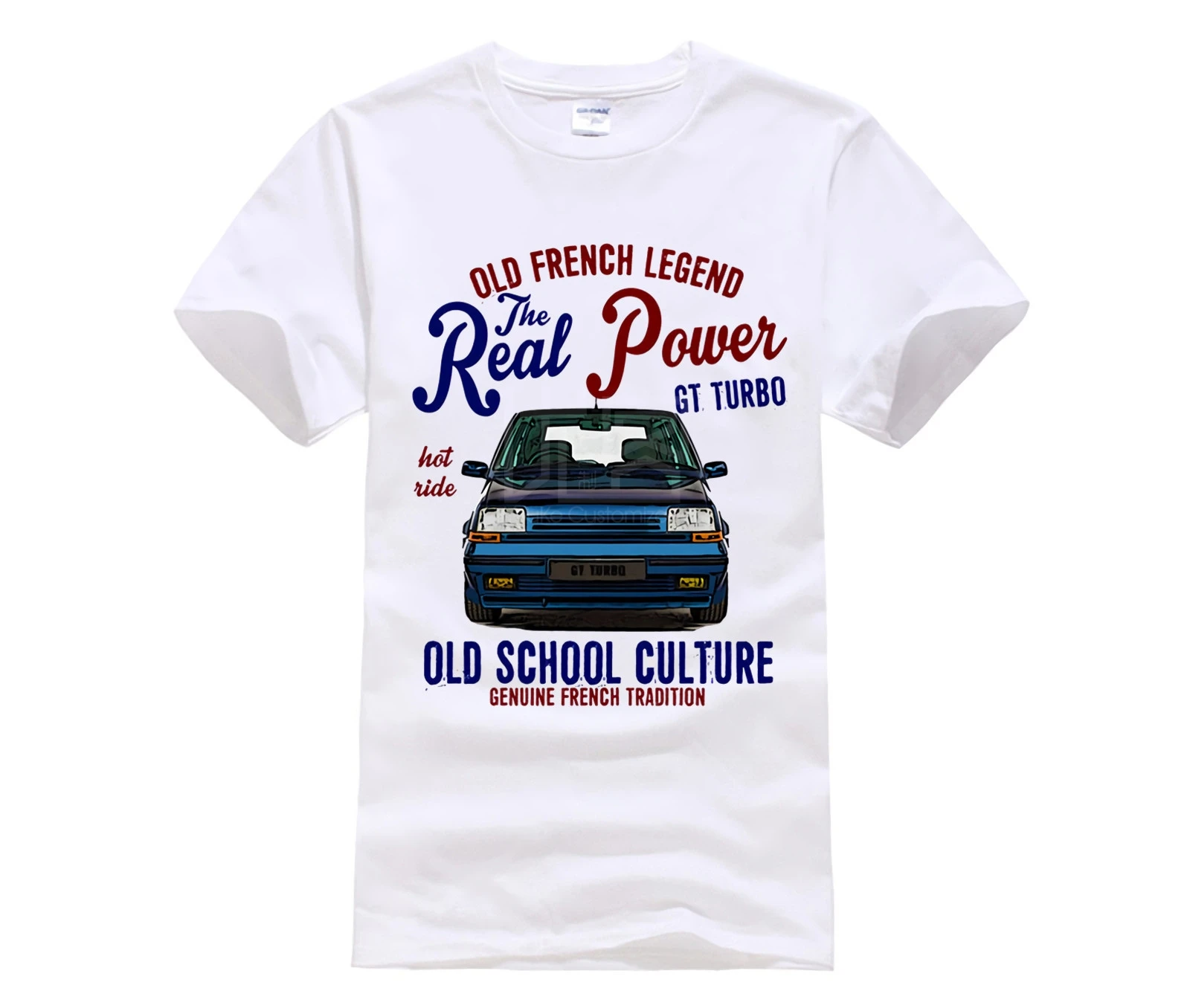 Летняя мужская футболка винтажная французская машина Renault 5 GT Turbo Real Power новая