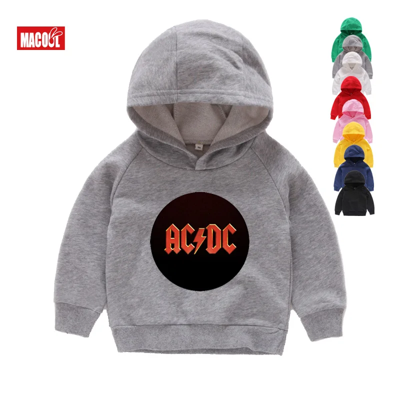 Крутые толстовки с капюшоном; Детский свитер; ACDC для мальчиков и девочек; модная одежда; пальто для девочек; свитер для маленьких девочек; худи; детская одежда для маленьких мальчиков - Цвет: Thin hoodies6