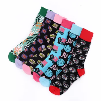 

Letter Mens Sock Crew Adult Cartoon Man's Socks Skateboard Sox High Quality Warm Cotton Fashion Winter Unisex Trendy Calcetines