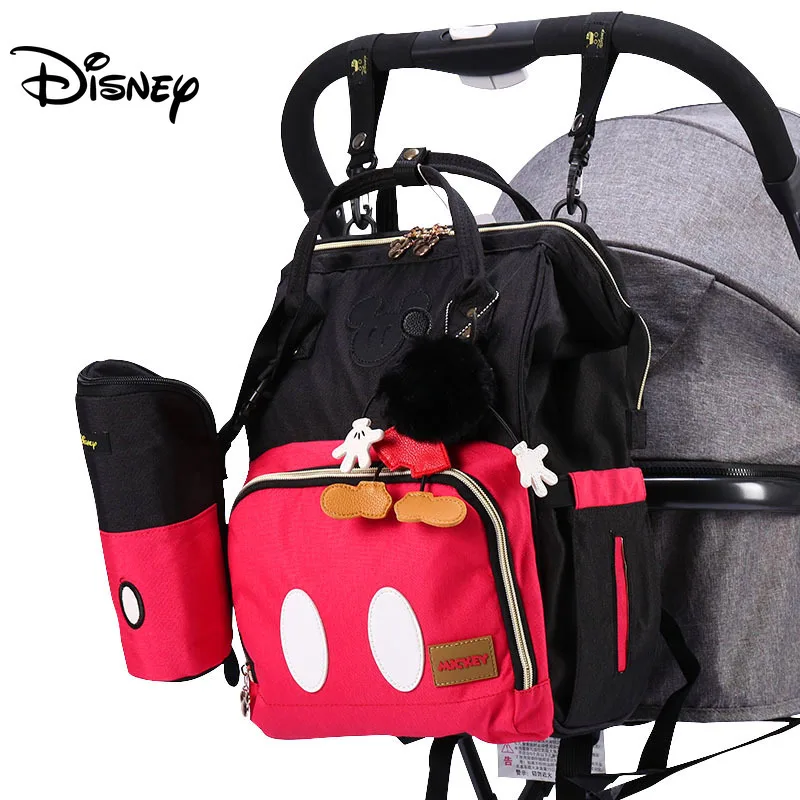 Disney-mochila para pañales de bebé, bolsa de pañales húmeda para