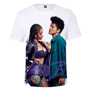 

Cardi B 3D Printing T Shirt Summer Couple T Shirt Women Hip Hop Round Neck T-shirt Loose Student Streetwear Oversized Shirt