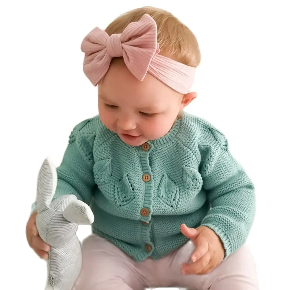 3Pcs/Lot Baby Headband Sets Bow Baby Girl Nylon Headbands Twist Cable Soft Knot Turban Kids Headwear Baby Accessories Haarband