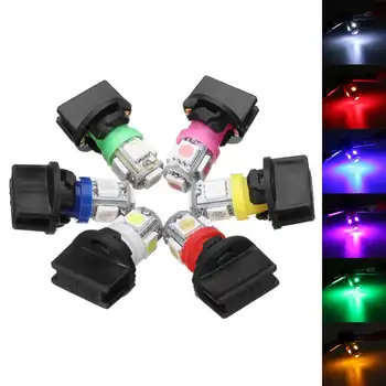 

10x T10 W/Socket SMD 5050 194 LED Bulbs Instrument Panel Dashboard Glove Box Side Interior Gauge Cluster Dash Light Signal Lamp