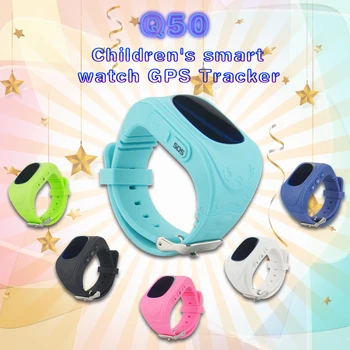 

0.96 Inch LCD Screen GPS Smart Watch Tracker Q50 SOS Smart Monitor Positioning Phone Kids GPS Baby Watch Compatible Android& IOS