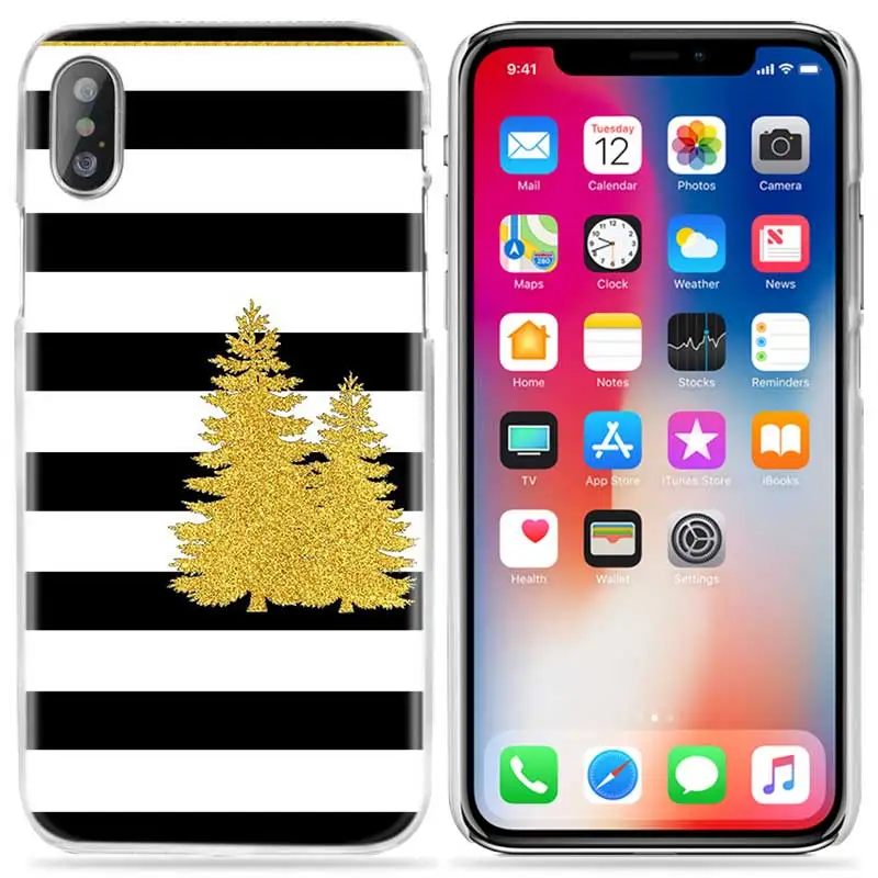 Снеговик Рождественский чехол для iPhone 11 Pro XS Max XR X 10 7 8 6 6S+ Plus 5s SE 5 4s 4 5C Жесткий Conchas PC Роскошный чехол для телефона - Цвет: 10