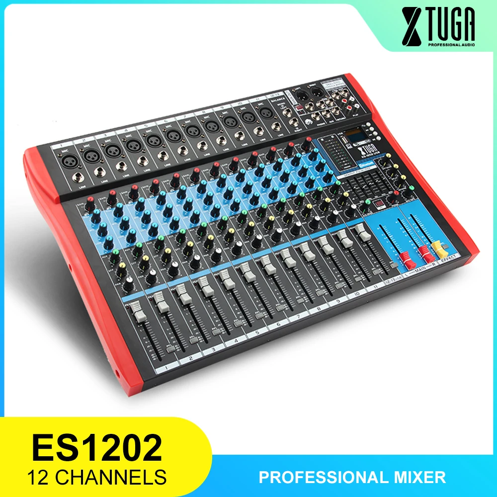 Профессиональный Сценический аудиомиксер XTUGA ES1202 миксер со встроенным цифровым