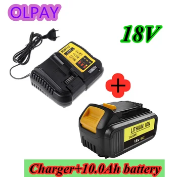 

18V 10.0Ah MAX XR Battery power tool Replacement for DeWalt DCB184 DCB181 DCB182 DCB200 18V Battery+Li-Ion Battery Charger