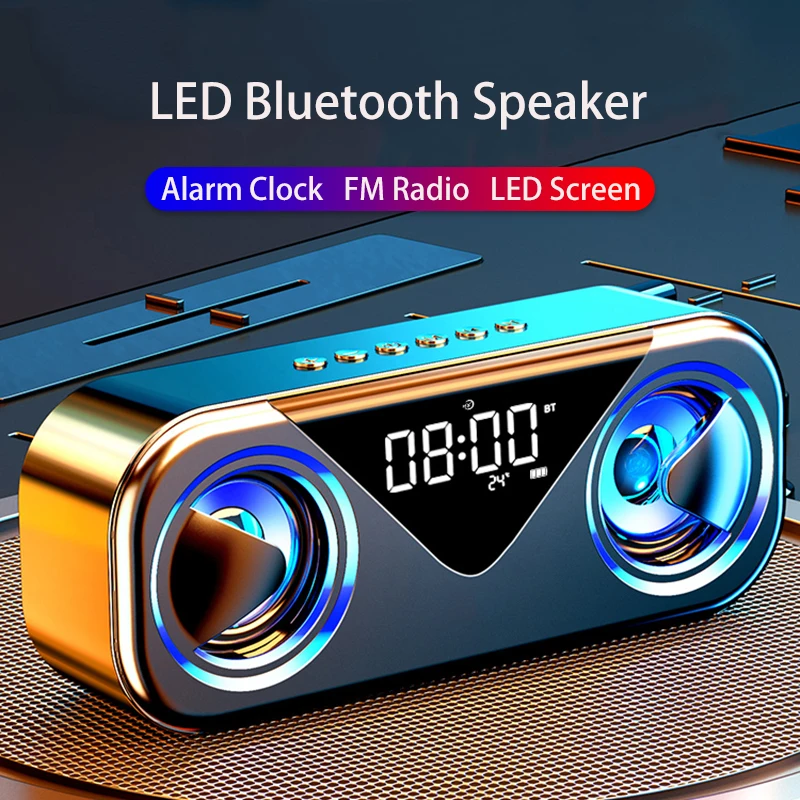 HIFI Bluetooth-динамик портативный беспроводной Будильник USB звуковая коробка