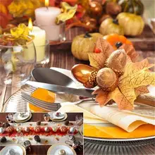 Имитация кленового листа, имитация листьев, украшение для дома, искусство, искусственные растения, ремесло, осень, Свадебная вечеринка, яркие