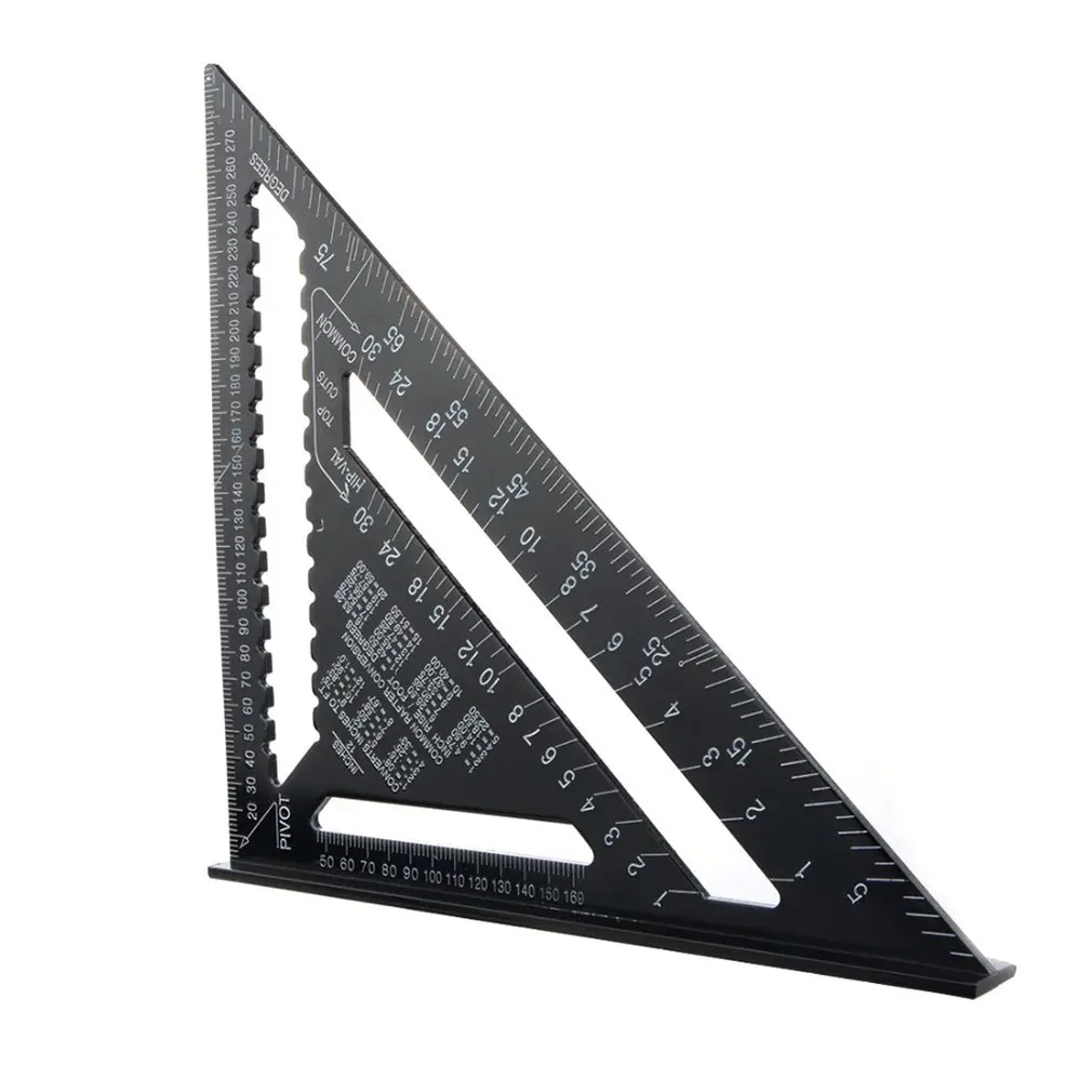 

12 inch Triangle Angle Ruler Protractor Woodworking Measurement Tool Quick Read Square Layout Gauge Measuring Tool