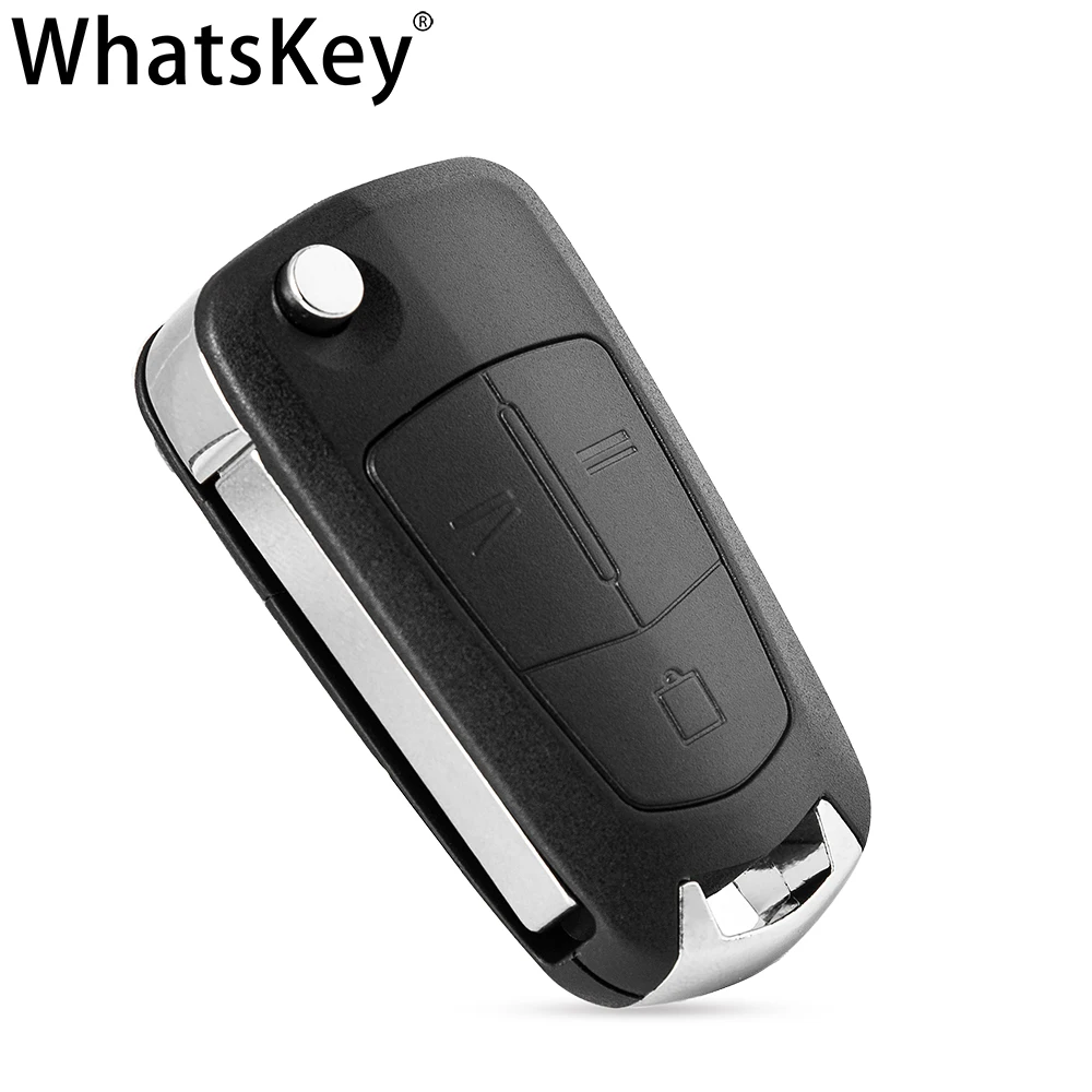 Складной автомобильный ключ WhatsKey с 2 кнопками и откидной крышкой чехол брелок для