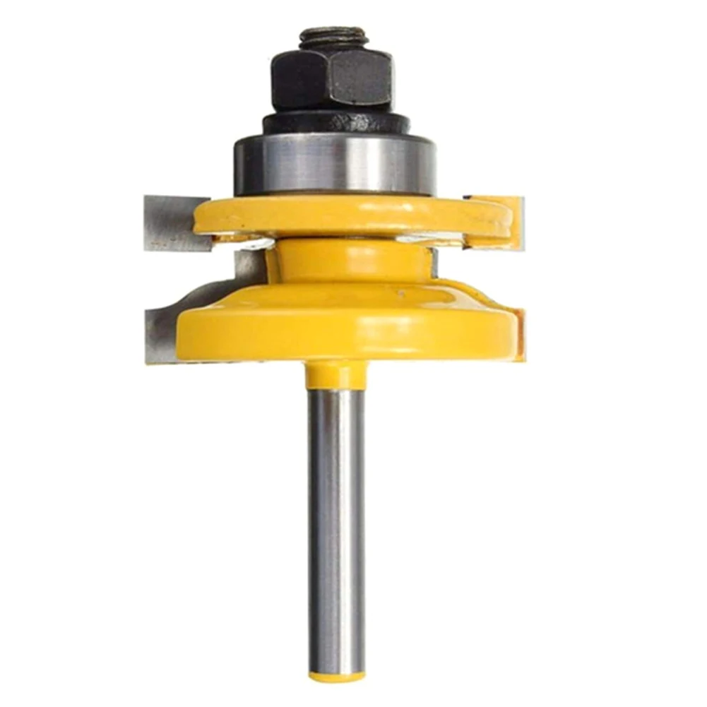 

2 Pcs 1/4 " Shanks Tips Steel Router Bits End Milling Router Bits forCarbide 7.5 cm Length for Gluing Frame Plate