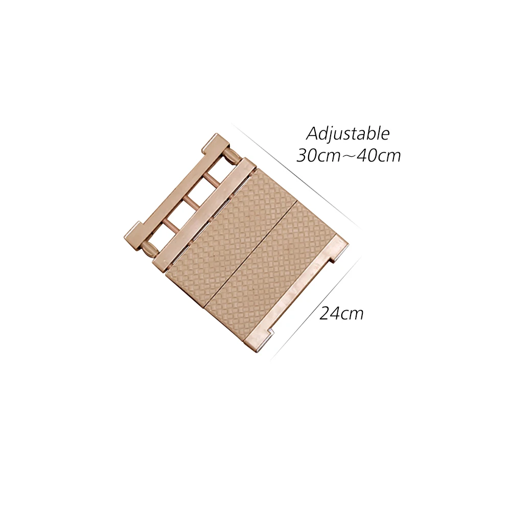 Coffee 30-40x24cm Junejour Регулируемая Экономия пространства полка для хранения настенная кухонная вешалка для шкафа Держатели 1 шт - Цвет: Coffee 30-40x24cm