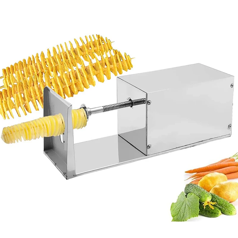 Electric Twisted Spiral Potato Slicer Commercial Stainless Steel Tornado Potato Cutter Machine Vegetable Tower Machine