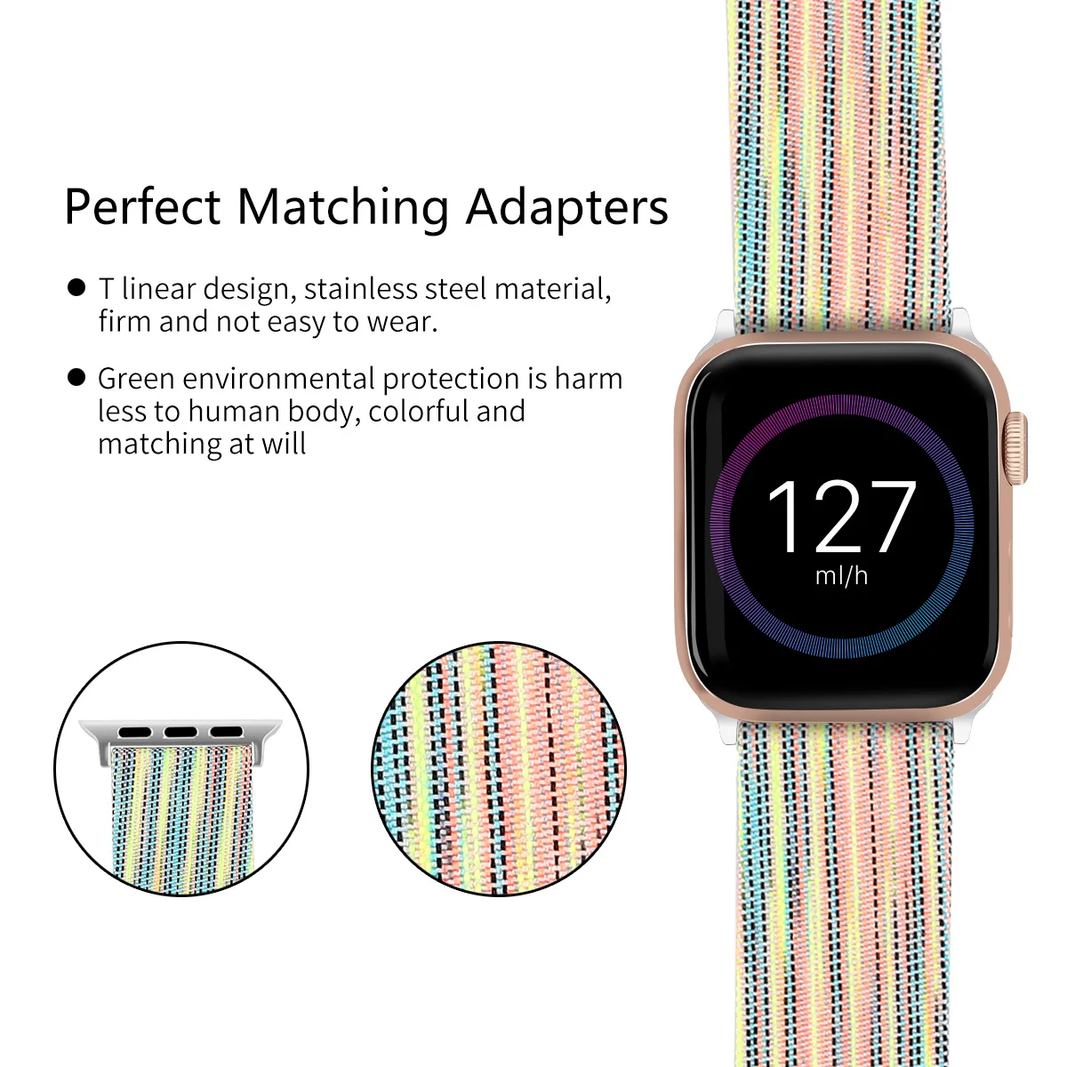 

Nylon canvas Replacement Watch Strap Sport Loop for Apple Watch band 44mm 38mm for iWatch Series 1/2/3/4/5/6/SE for iwatch band