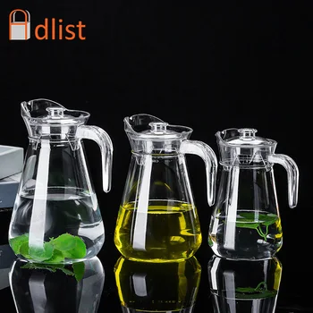 

1L Plastic Bottles for Juice Kettle Acrylic Tumbler Transparent Cold Water Jar Container Milk Drinkware Bar Restaurant Supply