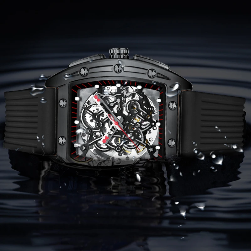 AILANG Gréngt Gummiband Automatesch Mechanesch Luxus Männer Waasserdicht Casual Militär Sport Auer_voghion.com