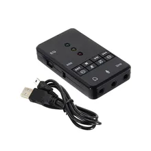 Звуковая карта USB 2,0 Внешний 7,1 канальный 3D аудио адаптер 3,5 мм гарнитура микрофон для планшетных ПК настольный ноутбук компьютер