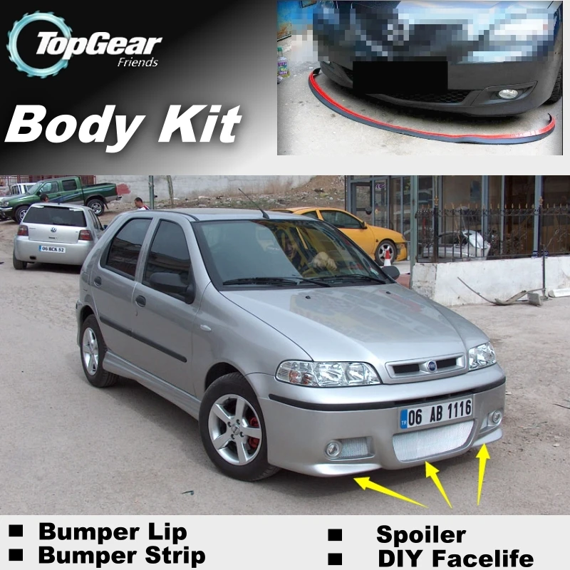 Дефлектор губ для бампера Fiat Palio передняя юбка спойлера ДЛЯ TopGear Friends настройки