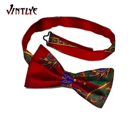 Fashion African Men's Clothes Jewelry Ankara Print Bow Tie Adjustable African Dashiki Party Wear African Accessorty WYB340