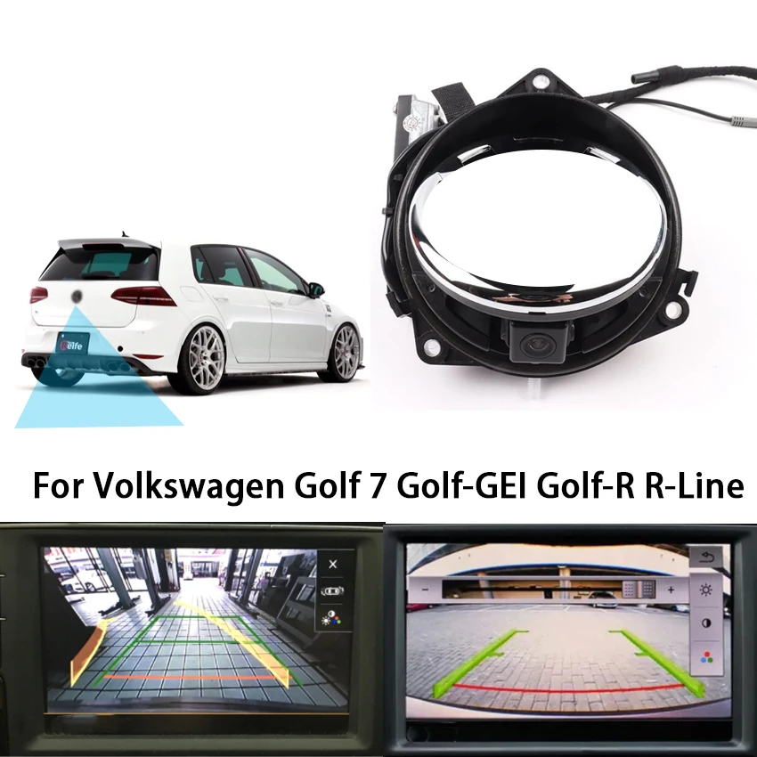 Logo Per Auto Posteriore Per Telecamera Per Auto Per Volkswagen Golf 7 Golf-Gei Golf-R R-Line Full Hd Visione Notturna Telecamera Per Retromarcia Impe