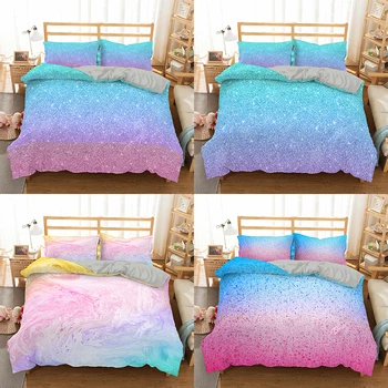

ZEIMON 3D Modern Pattern Bedding Set Duvet Cover Set Colorful Marble Printed Comforter Cover 2/3 Pieces Bed Sets