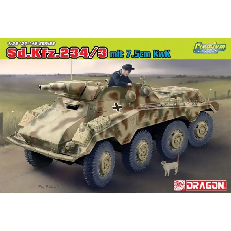 DRAGON 6786 1/35 Sd. Kfz.234/3 mit 7,5 см KwK-Scale модельный комплект