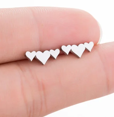 Three Heart Starbeauty 2 шт собака кошка Дракон паук лошадь сердце Спираль пирсинг для пупка серьги женские ухо шпилька-Сережка для пирсинга ювелирные изделия для тела - Окраска металла: Three Heart