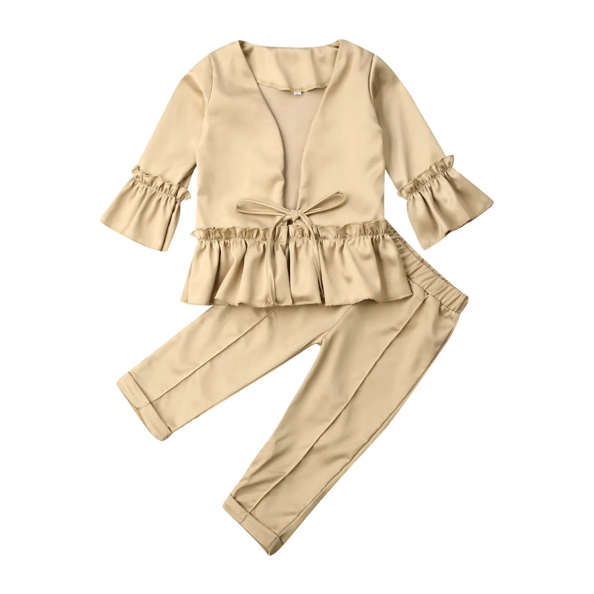 PUDCOCO/элегантная официальная одежда для маленьких девочек из 2 предметов; куртка с длинными рукавами; комплект со штанами; размеры США