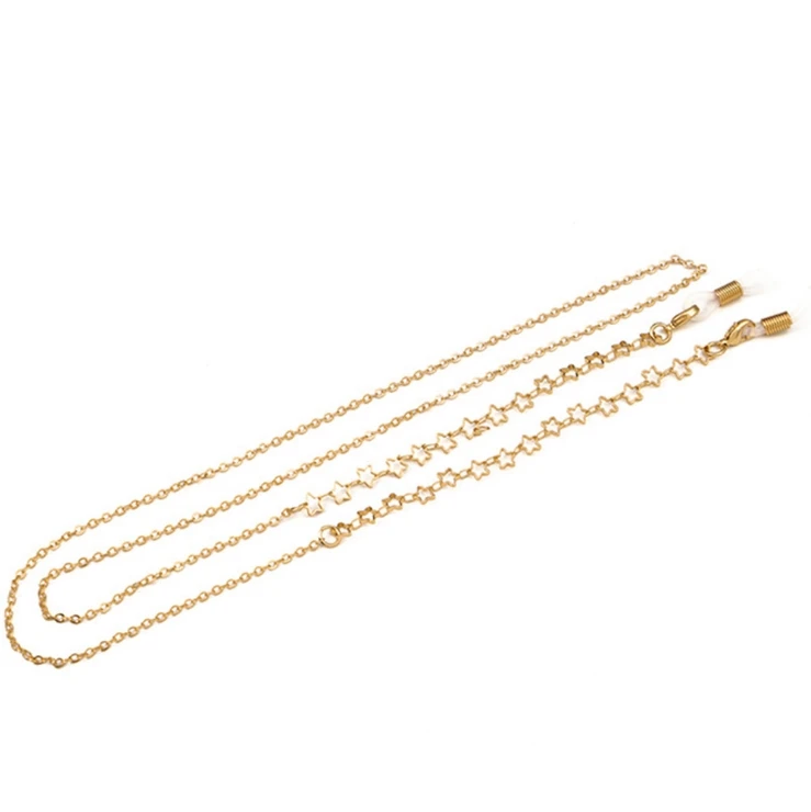 

INS Style Gold Color Star Chain Cords Reading Glasses Chain Fashion Women Sunglasses Accessories Lanyard Hold Straps