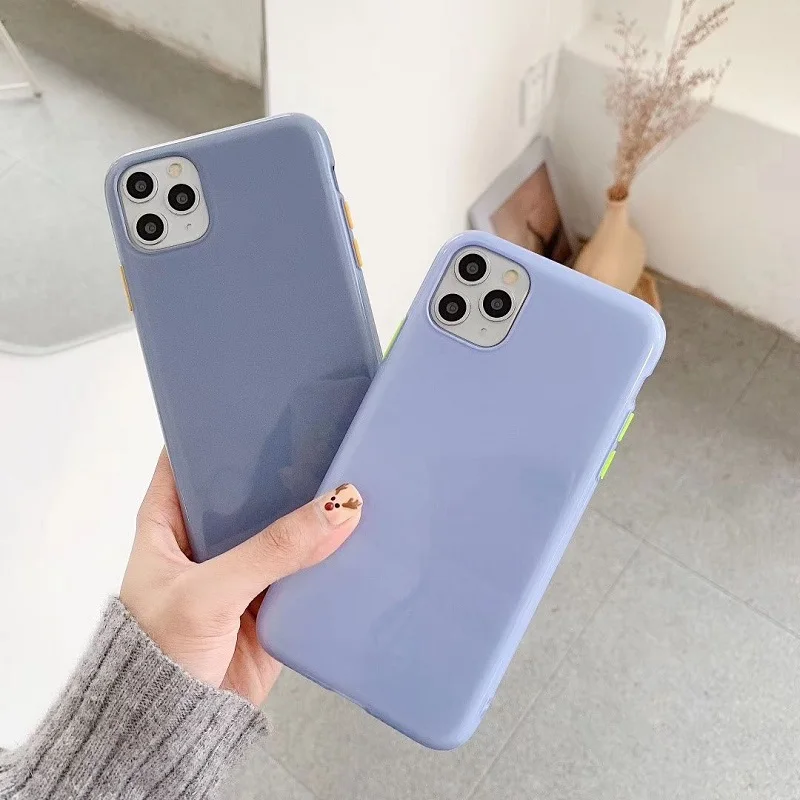 Pearlescent glitter lavender color phone case for iPhone 6 6S 7 8Plus X XR XS MAX 11 11Pro 11Promax TPU soft silicone back cover |