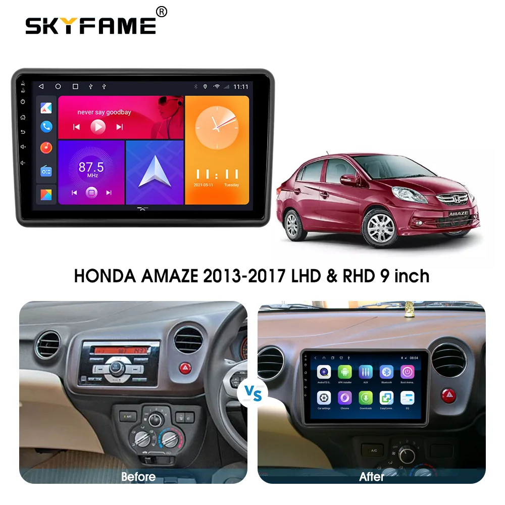 SKYFAME Android Car Navigation Radio Multimedia Player For HONDA AMAZE