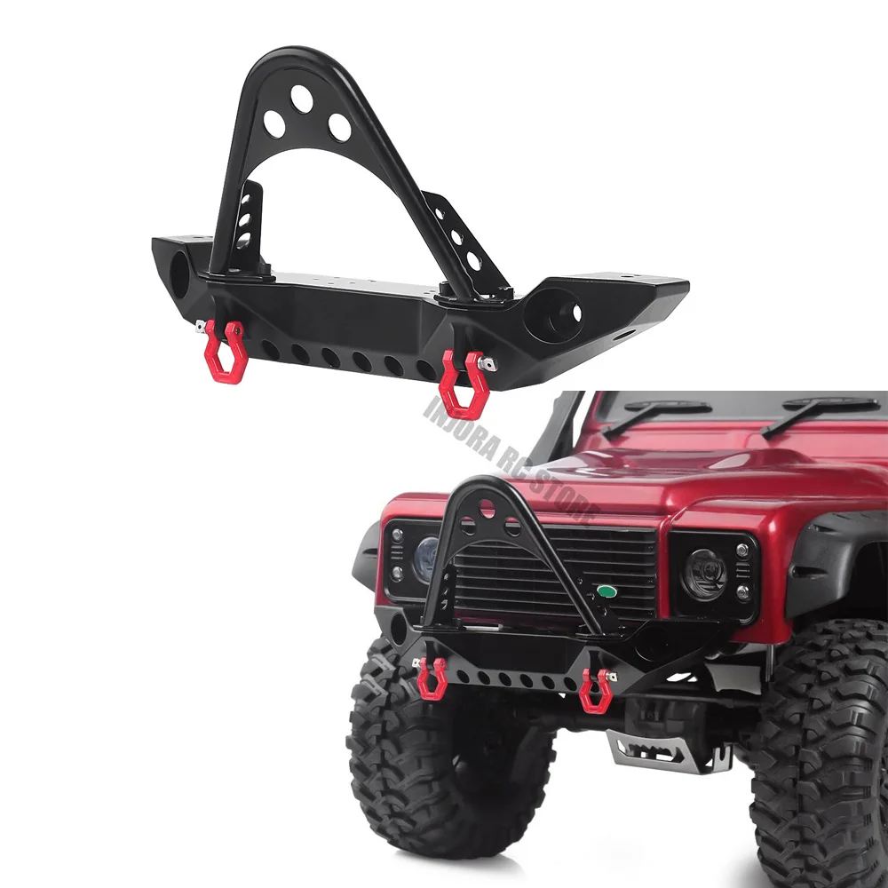 Metal Front Bumper with light for 1:10 RC Crawler Car Axial SCX10 & SCX10 II 90046 SCX10 III AXI03007 Traxxas TRX-4