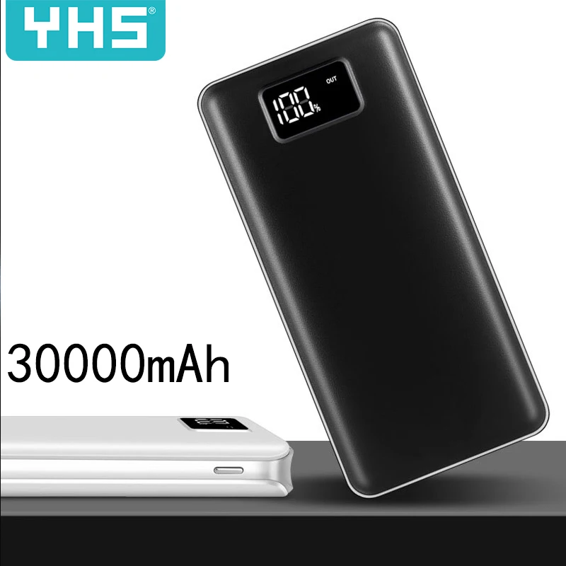 30000 мАч Внешний аккумулятор внешний аккумулятор USB светодиодный внешний аккумулятор портативное зарядное устройство для мобильного телефона для Xiaomi samsung iphone 8 X
