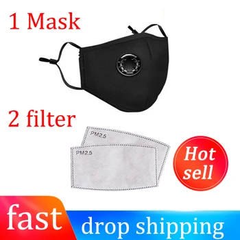 

Anti-smog Activated Carbon Mask With Breathing Valve Riding Sun Protection PM2.5, Reusable And Replaceable Filter Paper