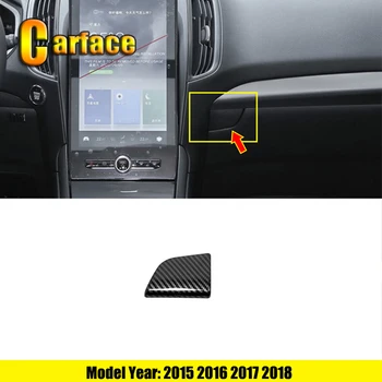 

ABS Carbon fiber LHD Car copilot glove Box handle bowl Cover Trim Sticker Car styling For Ford Edge 2015 2016 2017 2018