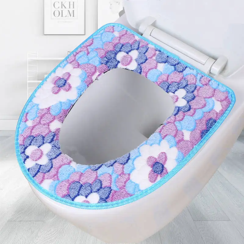 

Multicolors Universal Size Toilet Seat Cover Bathroom Toilet Case Closestool Seat Mat Coral Velvet Surface Toilet Seat Cover