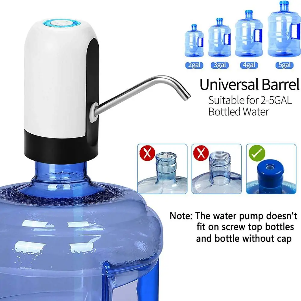 Насос для бутыля с водой, автоматический дозатор воды, usb зарядка питьевой портативный Электрический переключатель для универсальной бутылки 3-5 галлонов