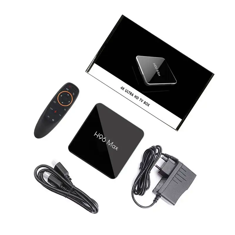 Android IP tv Испанский Французский Смарт ТВ-бокс H96 MAX 1 год QHD ТВ-код S905X2 4G 32G BT 4,0 IP tv Benelux Индия Tunisia Германия коробка