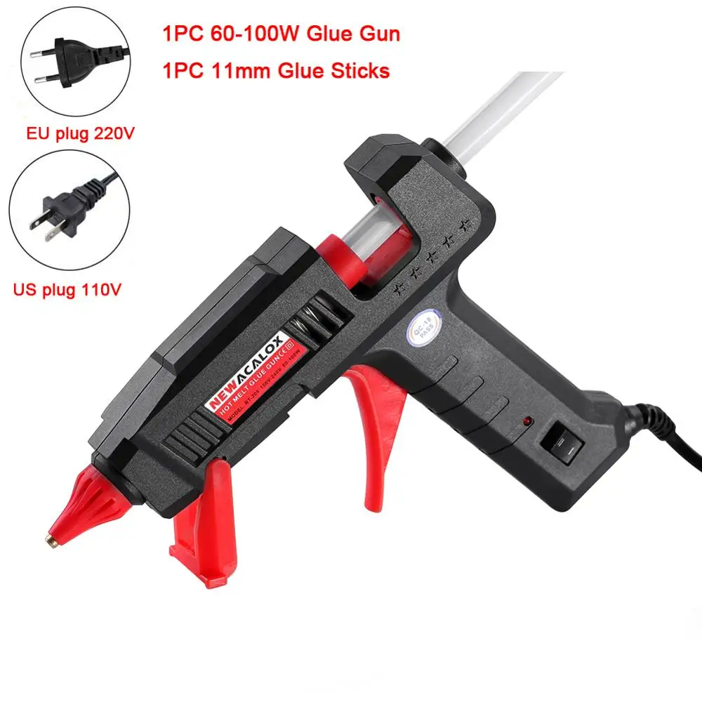 205 Glue Gun NEWACALOX ЕС/США 100 В~ 240 В 30 Вт мини термоклеевой пистолет с 20 шт. 7 мм клеевые палочки для художественных ремесел школы домашнего ремонта DIY ручной инструмент - Цвет: 205 Glue Gun