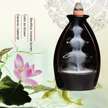 Фарфоровая курильница с обратным потоком водопад помощь для сна курильница Керамическая Античная домашнее украшение гостиницы