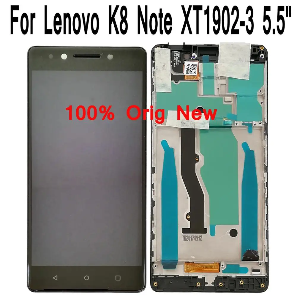 Shyueda IPS Оригинальный Новый 5 &quotдля Lenovo K8note K8 Note XT1902-3 ЖК дигитайзер в сборе Замена +