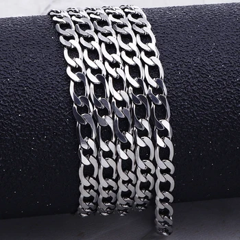 

5m/Lot Bulk Flat Chains For Men Jewelry Finding Accessories High Quality Metal Bracelet Chain NK Sliver Handmade Factory Supplie