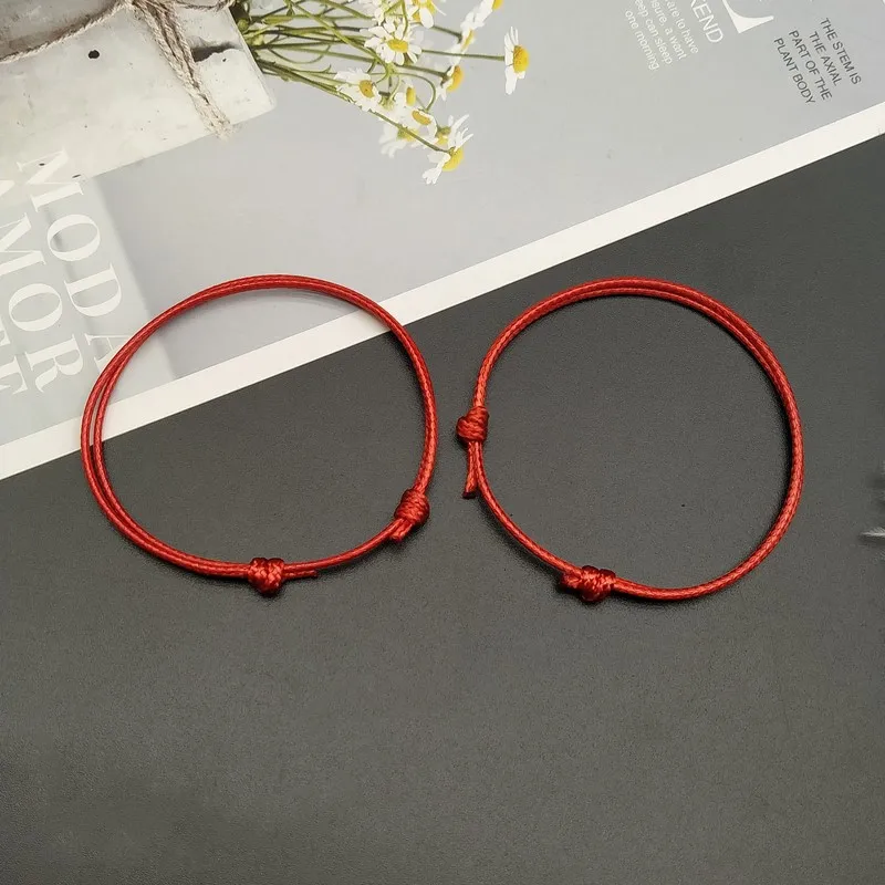 2 pcs /lots Rope Anklet Black White Red Color Adjustable Classic Men Women Summer Barefoot Sandals Jewelry On Foot - Image 4